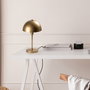 Opviq Lámpara de mesa dorada de cuerpo metálico